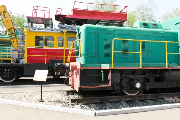 Spoor weg locomotief — Stockfoto