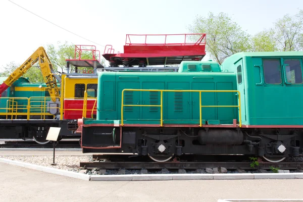 Locomotora ferroviaria de carretera —  Fotos de Stock