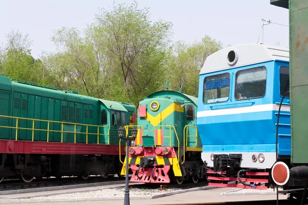 Lokomotif tren yolu — Stok fotoğraf