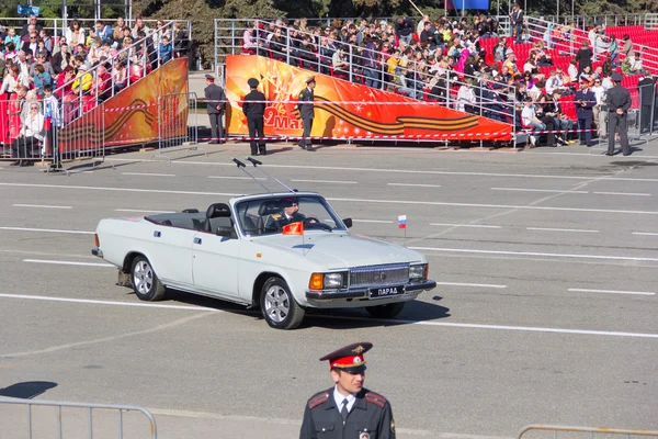 Rosyjski ceremonii otwarcia parady wojskowej na roczne Victor — Zdjęcie stockowe