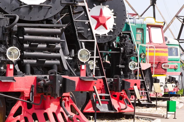 Spoor weg locomotief — Stockfoto