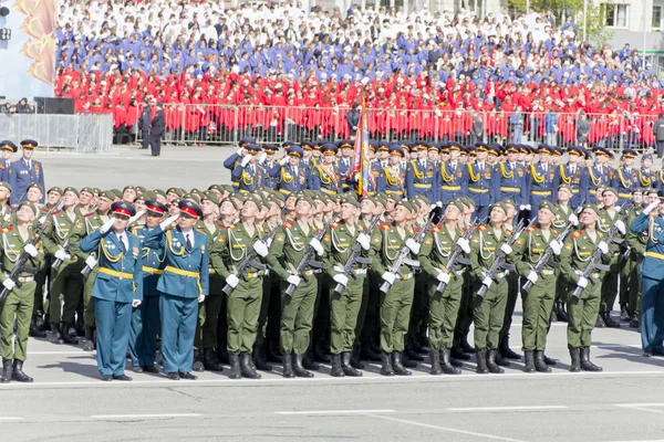 Российская церемония открытия военного парада на ежегодный Виктор — стоковое фото