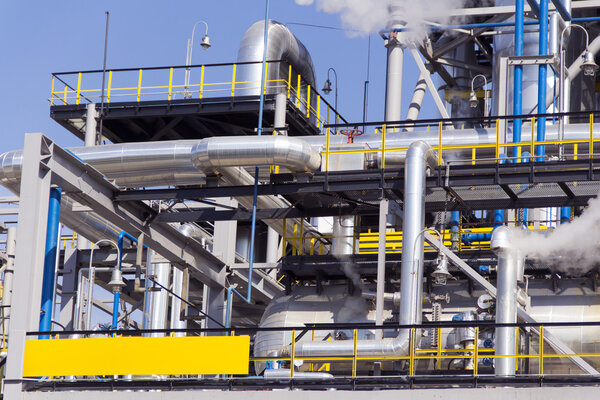 Industrial texture of refinery tower