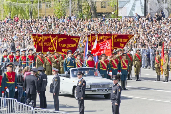 Российская церемония открытия военного парада на ежегодный Виктор — стоковое фото