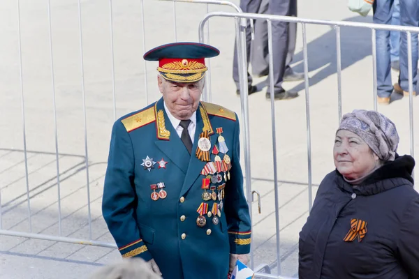 Russian general on celebration at the parade on annual Victory D — Stock Photo, Image