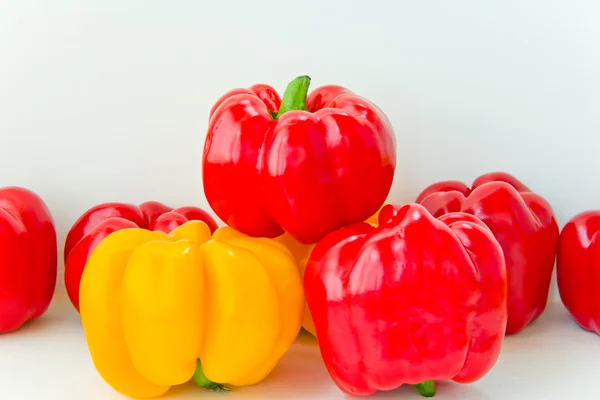 Red and yellow raw pepper — Stock Photo, Image