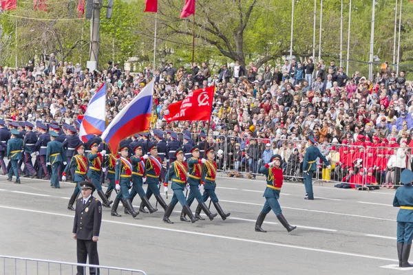 A nyitó katonai parádét éves Victor orosz ünnepség — Stock Fotó