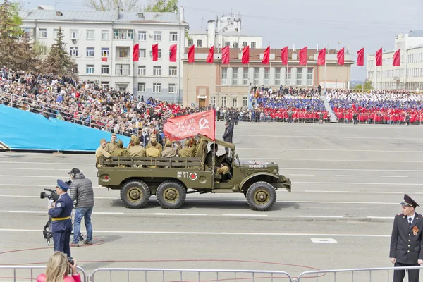 연례 승리 날 퍼레이드에 러시아 군사 전송 — 스톡 사진