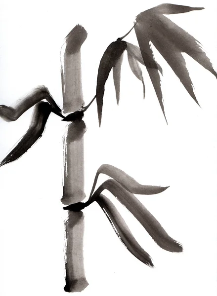 Chinese ink painting of bamboo — Stock Photo, Image