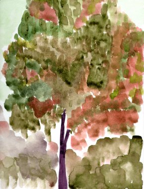 Suluboya resim ağaç