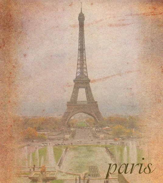 Fundo de papel velho com Paris Fotografias De Stock Royalty-Free