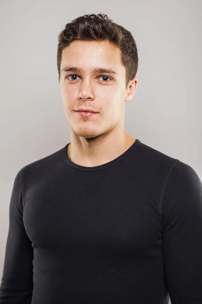 Young man in black shirt