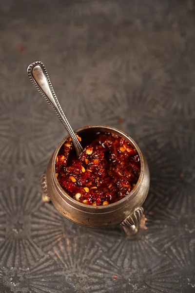 Hot Chili azjatycki sos czosnkowym — Zdjęcie stockowe