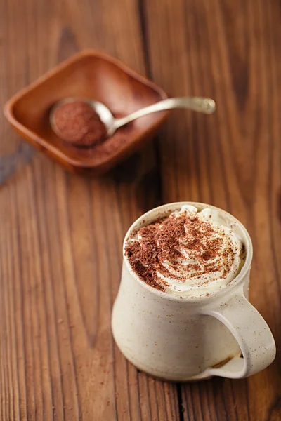 Hot chocolate  with cream — Stock Photo, Image