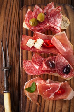 Antipasti Platter of Cured Meat clipart