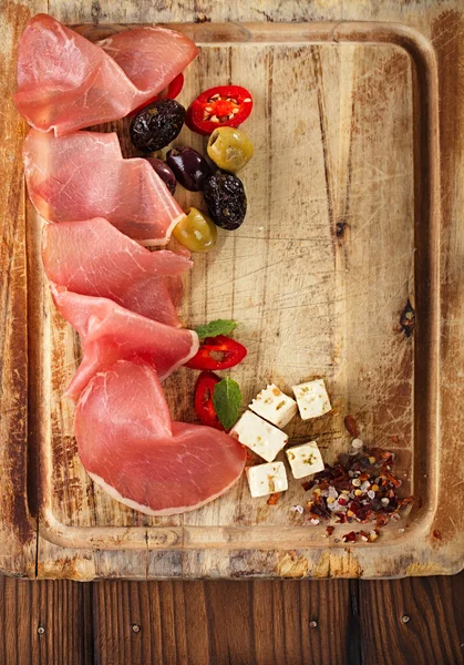 Meat platter of Cured Meat — Stock Photo, Image