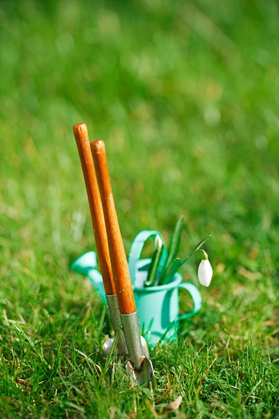 Decorative small gardening tools — Stock Photo, Image