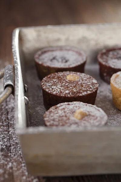 Mini tartine al cioccolato — Foto Stock