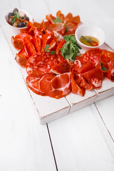 Antipasti Platter of Cured Meat — Stock Photo, Image