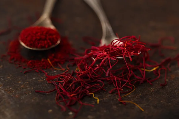 Saffron spice threads — Stock Photo, Image