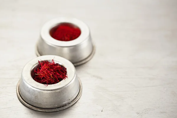 Saffron spice threads — Stock Photo, Image