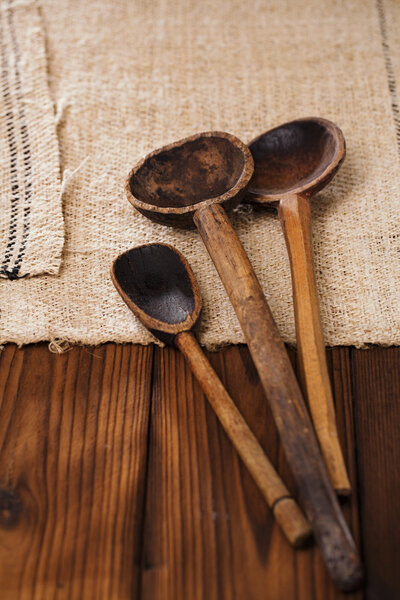 Real vintage wooden spoons