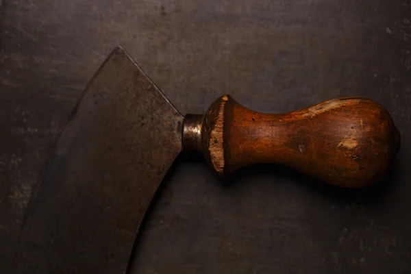 Real vintage iron and wood herb chopper — Stock Photo, Image