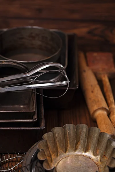 Vintage Baking Tins — Stock Photo, Image