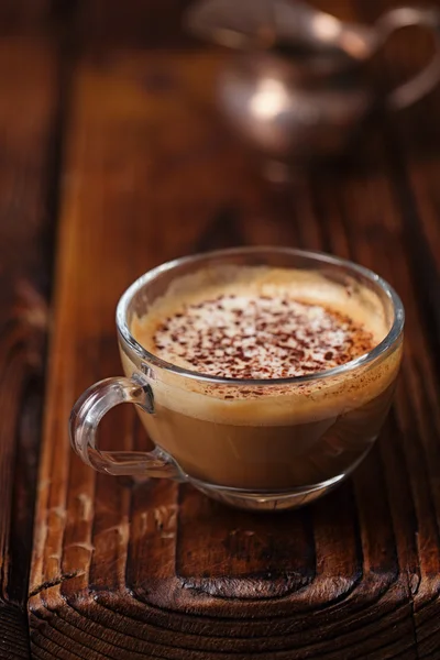 Kaffeetasse aus Glas — Stockfoto