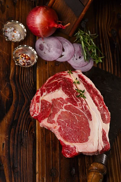 Ruwe rundvlees Ribeye biefstuk — Stockfoto