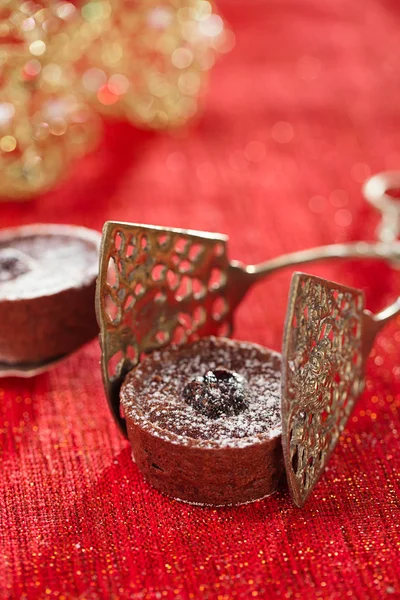 Čokoládové třešňový Mini košíčky Royalty Free Stock Obrázky