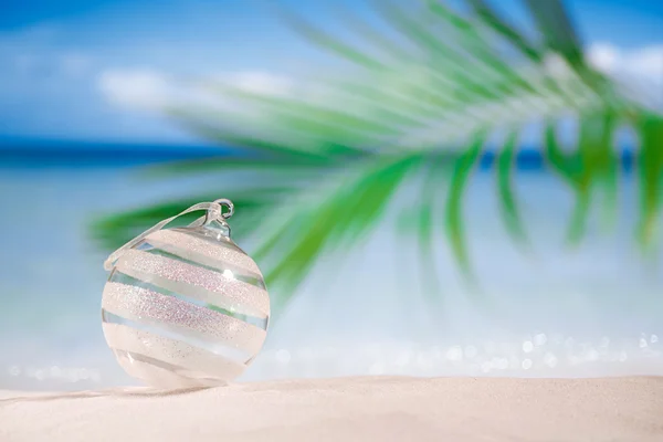 Glitter palla di vetro di Natale — Foto Stock