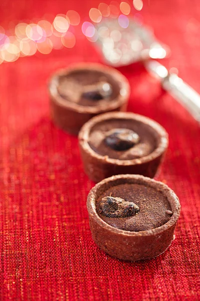 Chocolade Mini Tartlets — Stockfoto