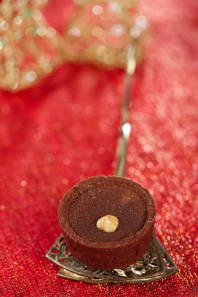 Choklad Cherry Mini Tartlets — Stockfoto