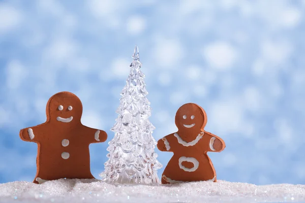 Gingerbread boy and girl — Stock Photo, Image