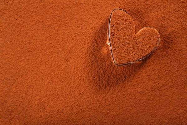 Tozu kalp şeklinde cam — Stok fotoğraf