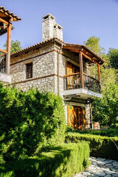 Mountain cabin with balcony — Stock Photo, Image