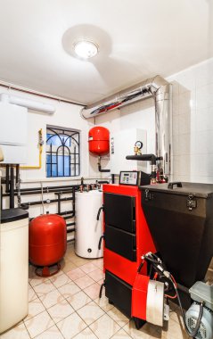 katı yakıtlar için kazan ile iç ev kazan
