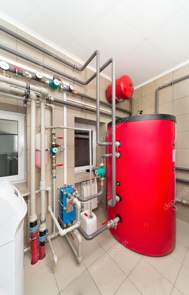 Boiler room equipment with deep pumps — Stock Photo © alexxxey.07 92682226