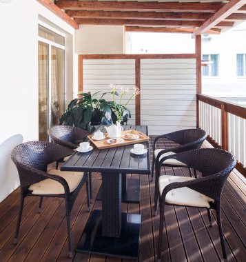 kahve terasında Kahvaltı