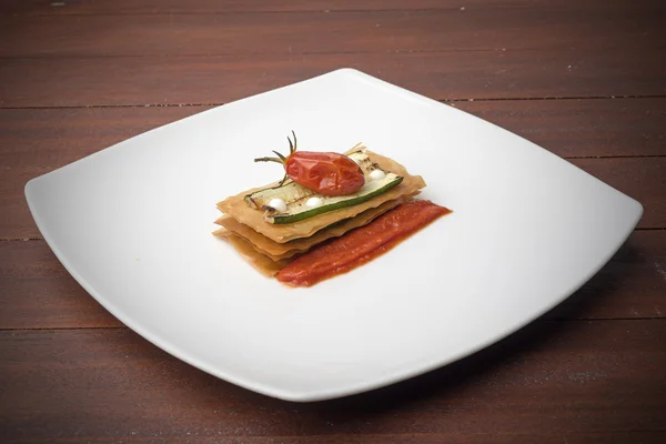 Sandwich di zucchine con pomodoro — Foto Stock