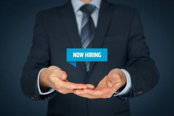 Now hiring - human resources concept. — Stock Photo, Image