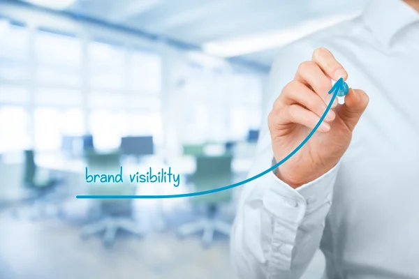 Brand visibility improvement concept. — Stock Photo, Image