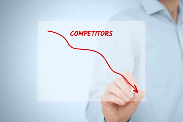 Businessman plan to eliminate competitors — Stock Photo, Image