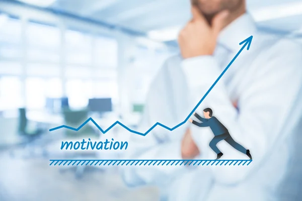 Affärsman ger dig en motivation att tillväxt — Stockfoto