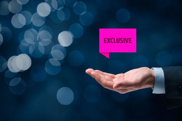 Exclusive offer and exclusivity business model. — Stock Photo, Image