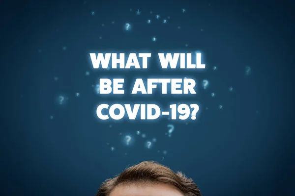 後Covid 19時代のビジネス脅威の概念 マネージャーはCovid 19のビジネスへの影響を見たくありません — ストック写真