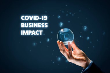 Yatırımcı covid-19 'un iş etkisini önceden haber verdi. covid-19 iş dünyası etkisi konsepti.