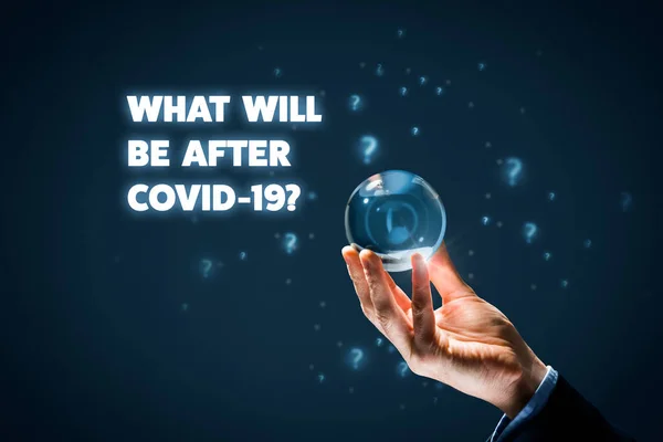 投資家は ビジネスコンセプトでCovid 19の後に何が起こるかを予測します ビジネスと投資の概念のポストCovid 19時代 — ストック写真