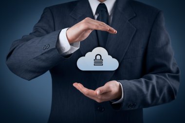 Cloud data security clipart